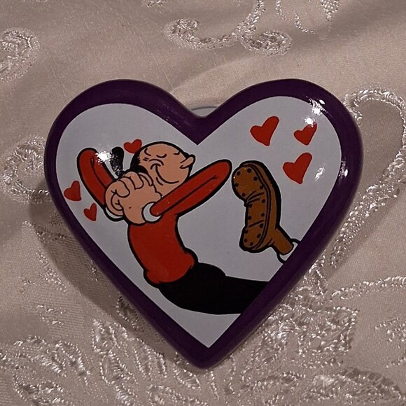 Westland "Olive Oyl In Love" Ceramic Heart Trinket Box - Picture 5 of 13